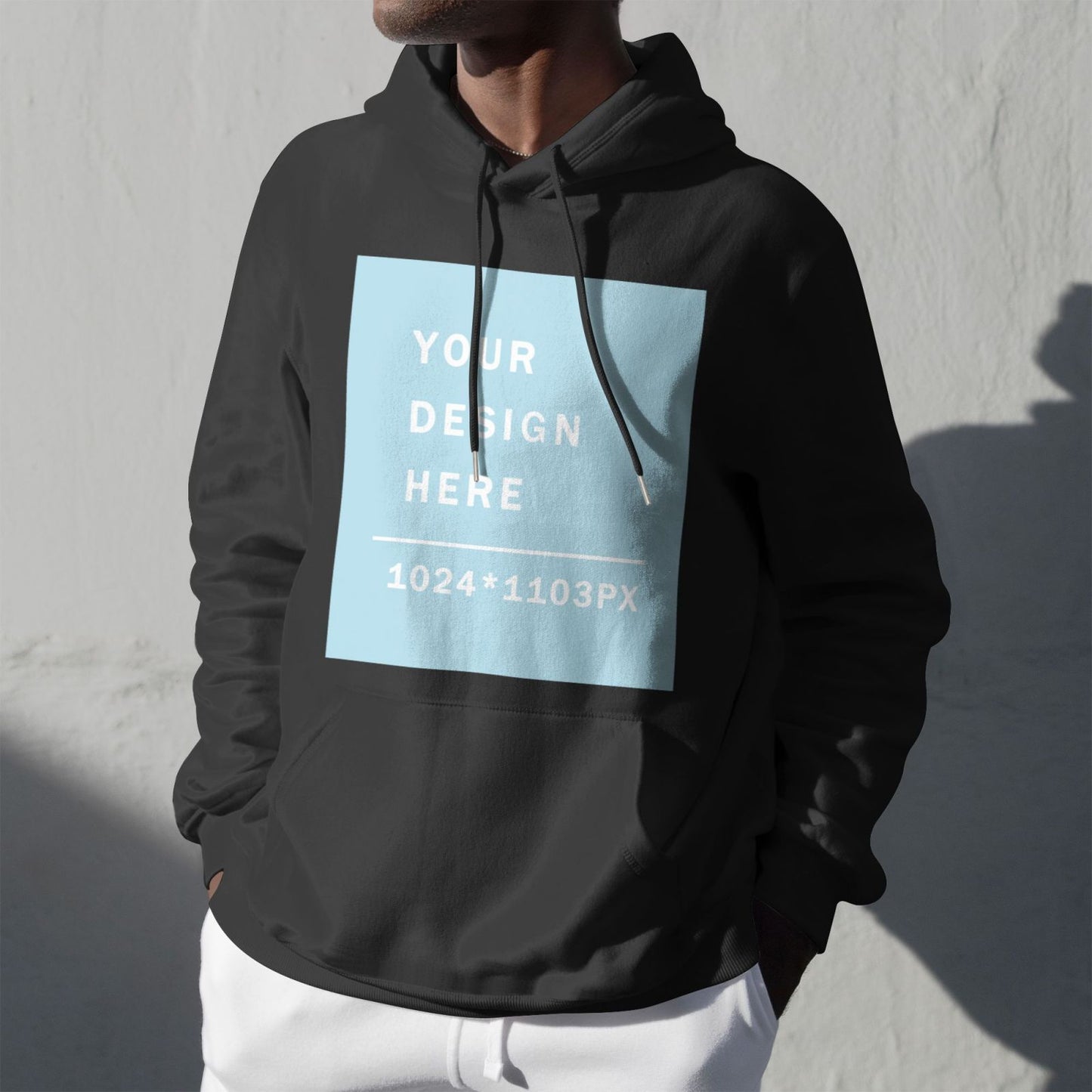 Custom Men's winter fleece hoodie