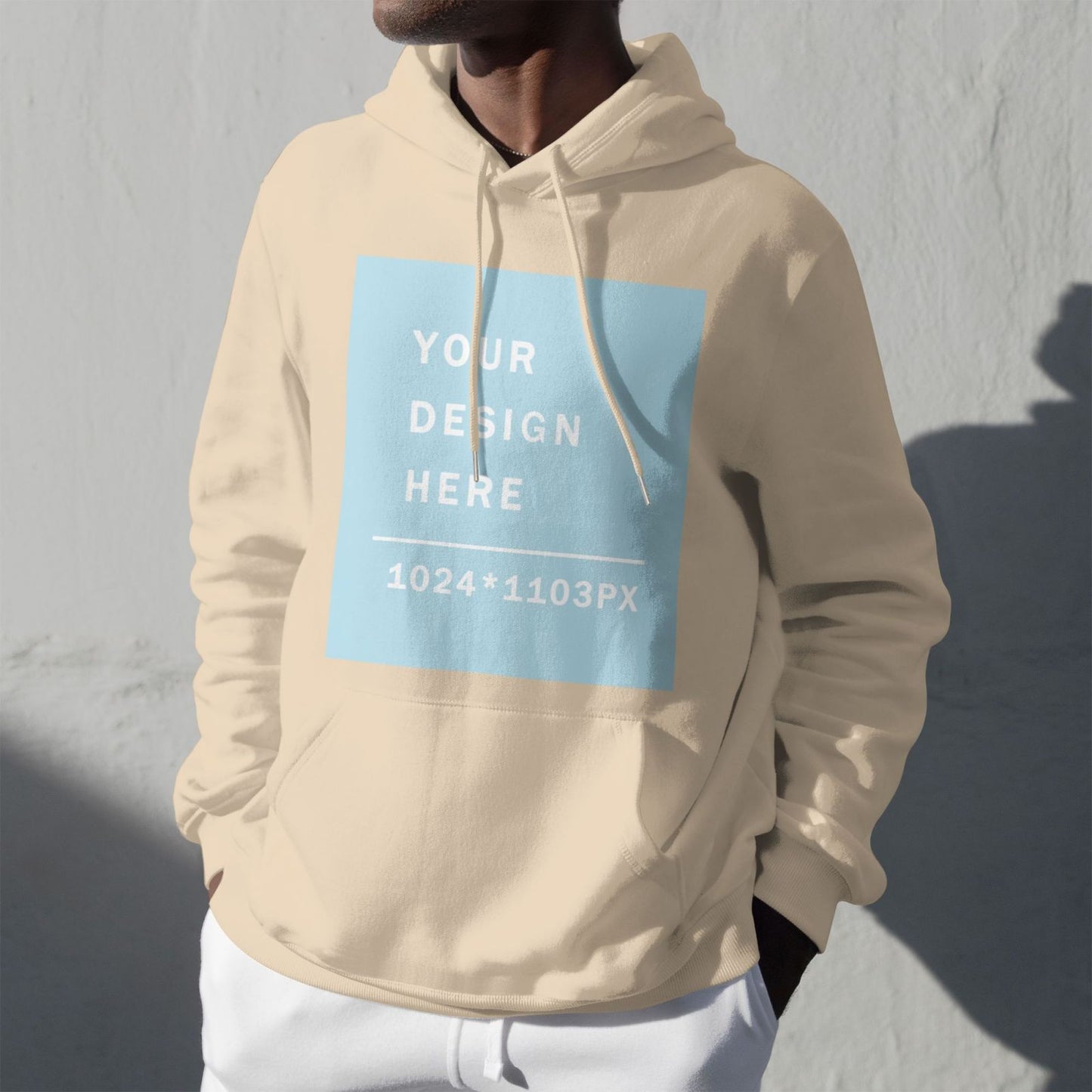 Custom Men's winter fleece hoodie