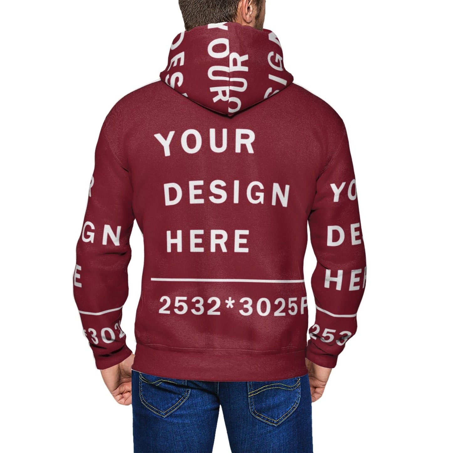 Custom Men's zip-up cardigan hoodie(Full printed)