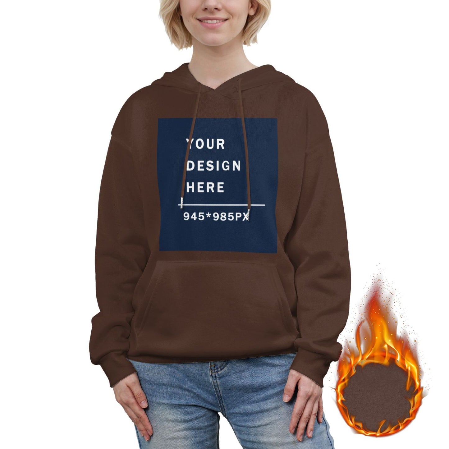 Custom Women's winter fleece hoodie