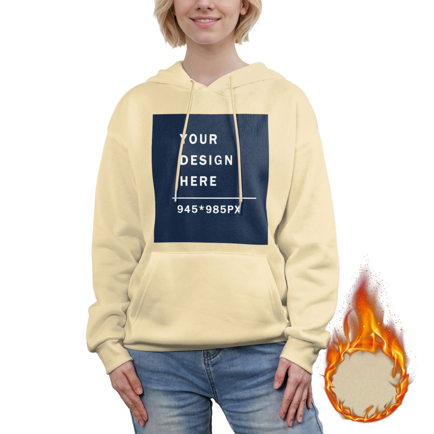 Custom Women's winter fleece hoodie