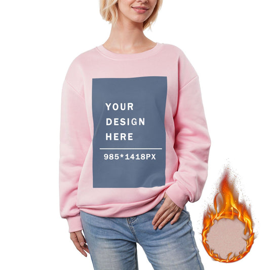 Custom Women's Fleece Crew-neck Hoodie