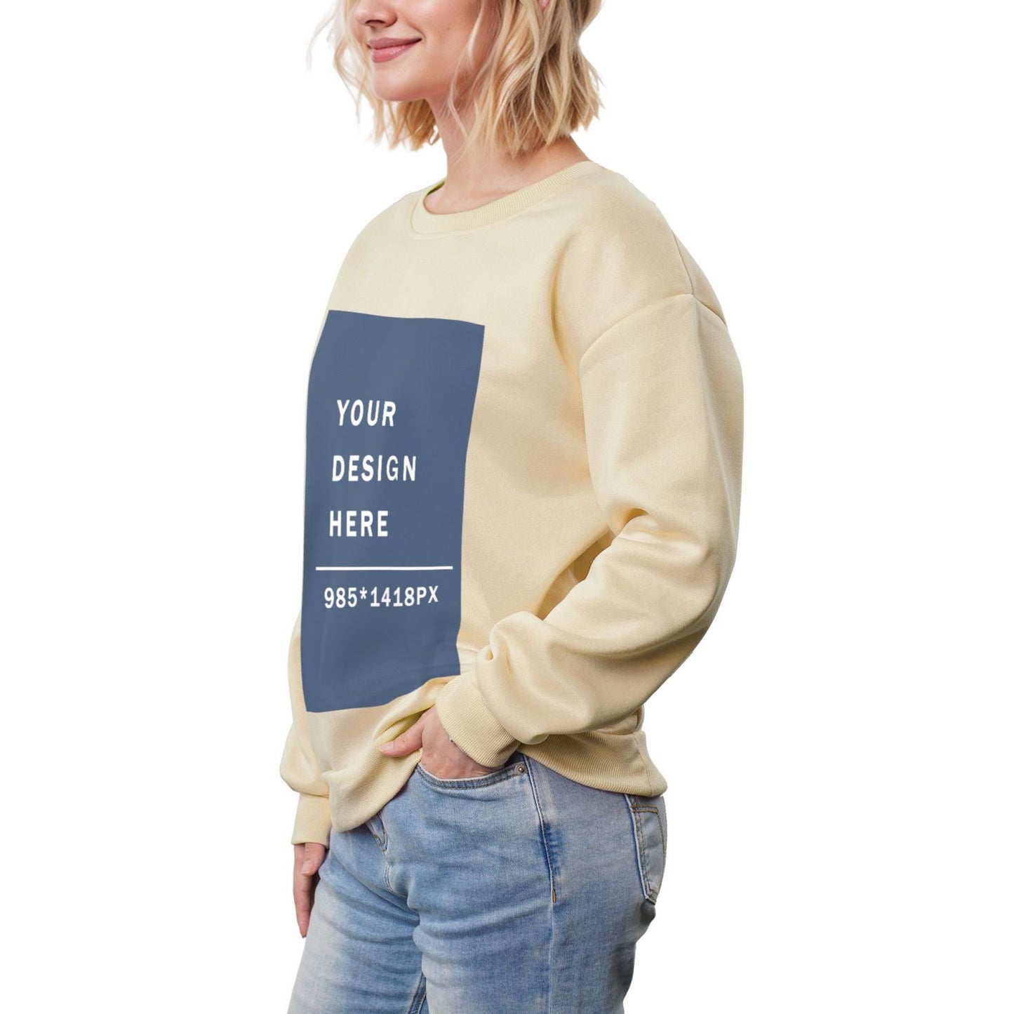 Custom Women's Fleece Crew-neck Hoodie