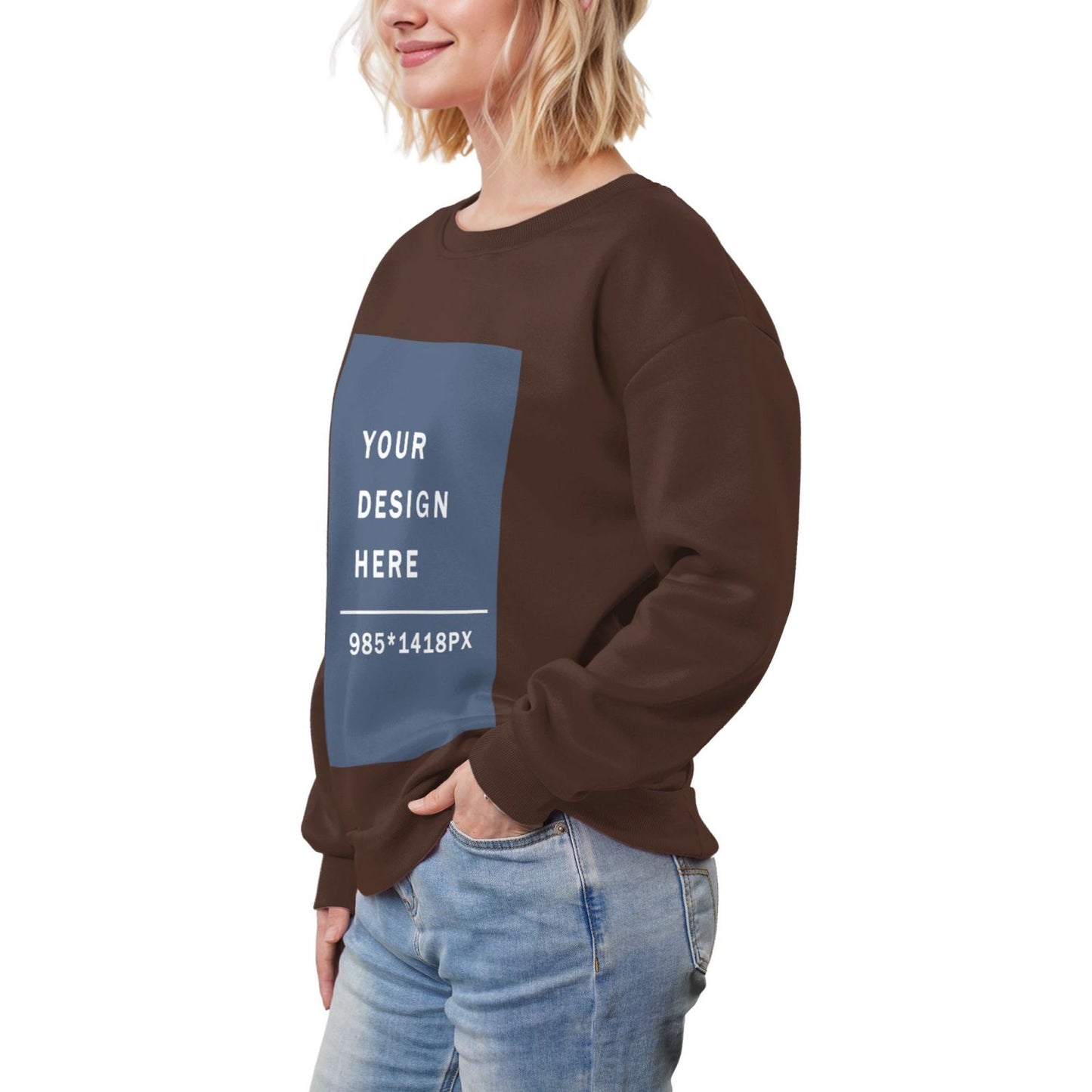 Custom Women's Fleece Crew-neck Hoodie