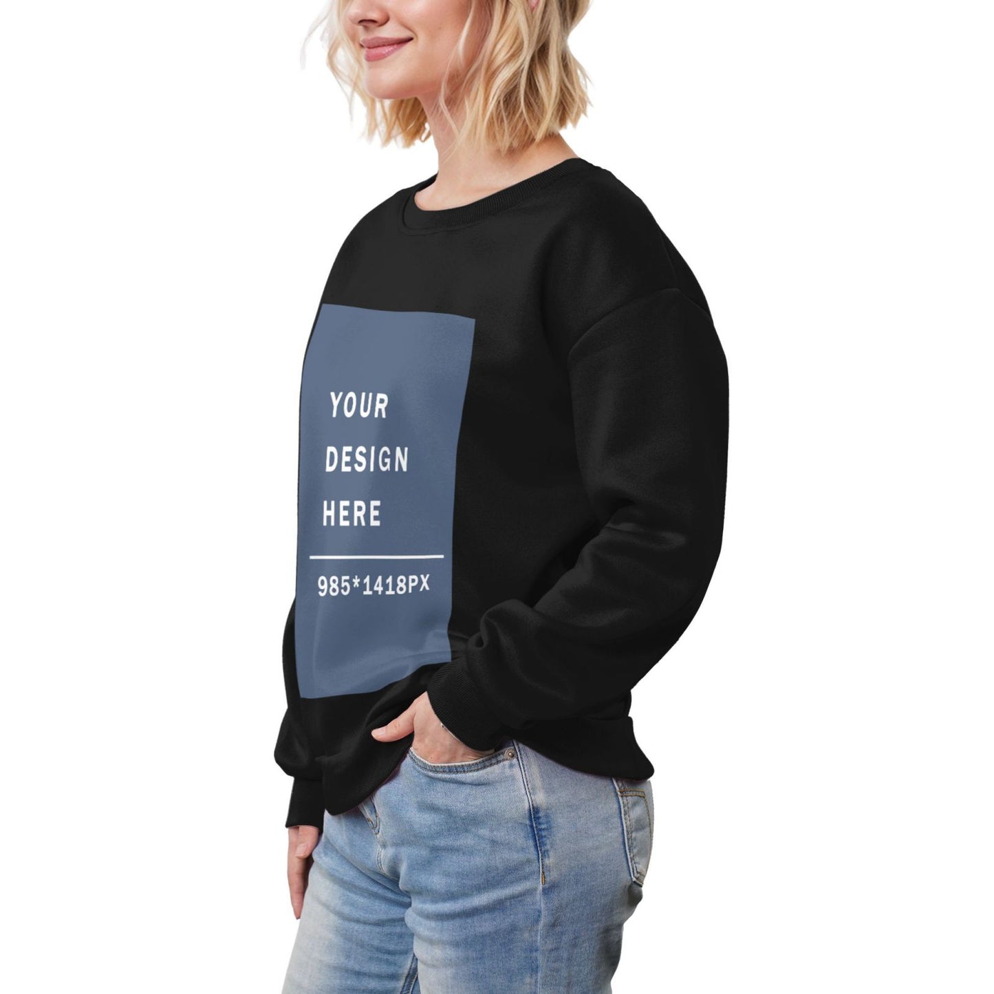 Custom Women's Fleece Crew-neck Hoodie