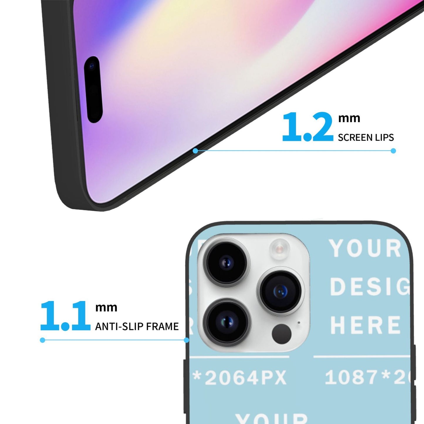 Customized iphone PC case For 14 iPhone (Three cameras)