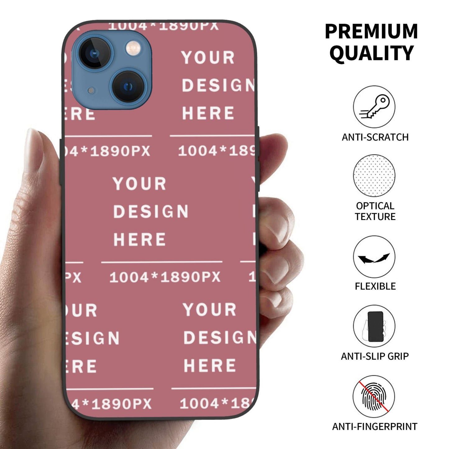 Customized iphone PC case For 13 iPhone (Two cameras)