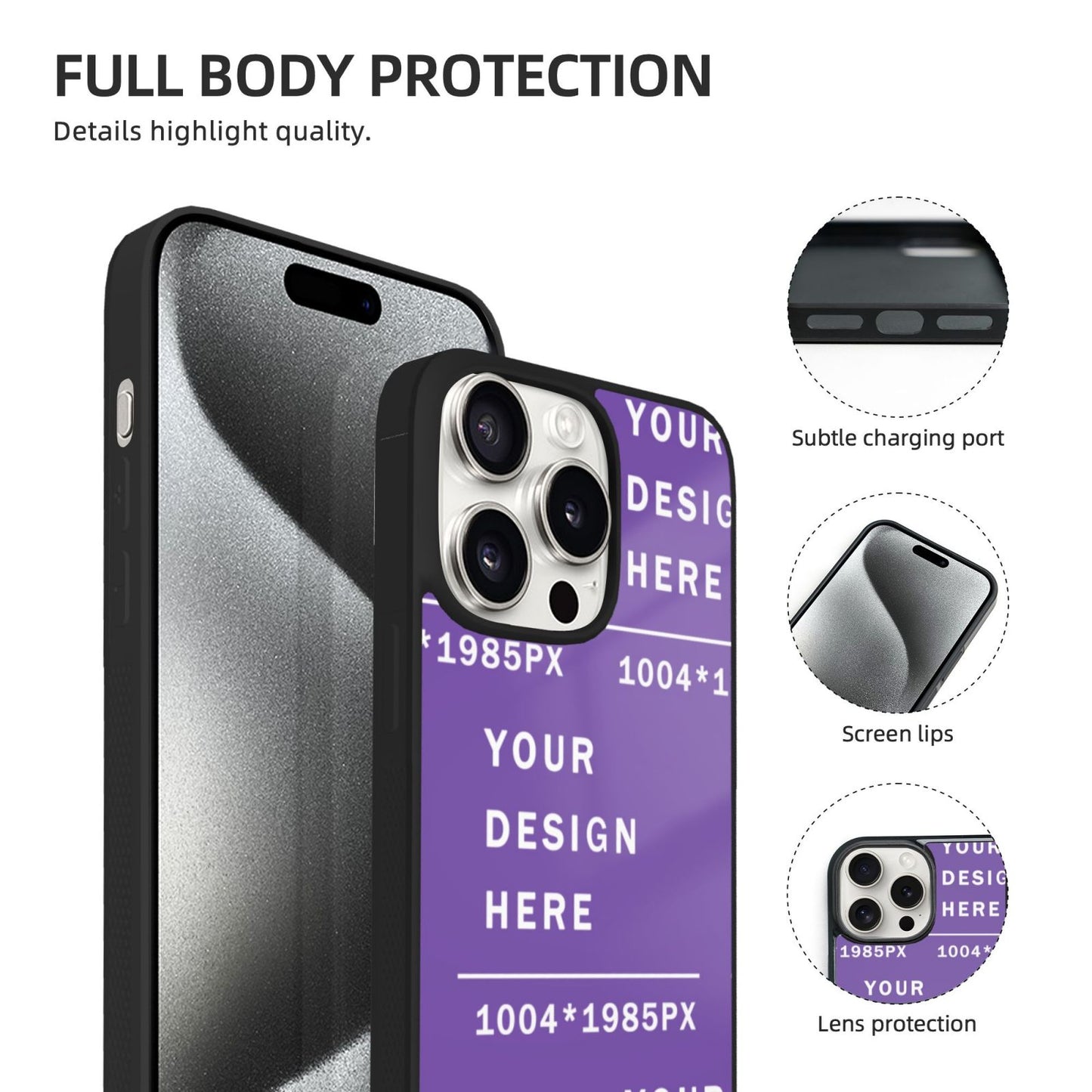 Customized  Iphone 15 Soft Glass Case(three cameras)