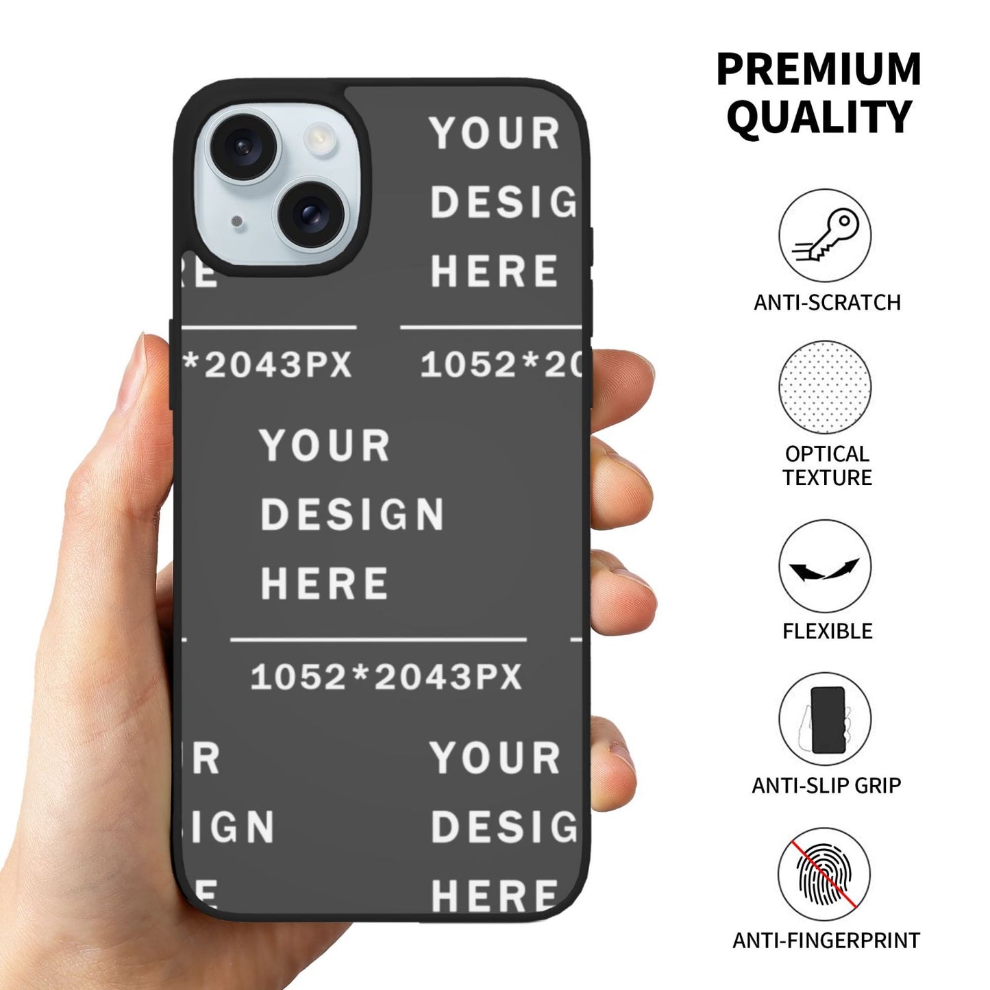 Customized  Iphone 15 Soft Glass Case(Two cameras)