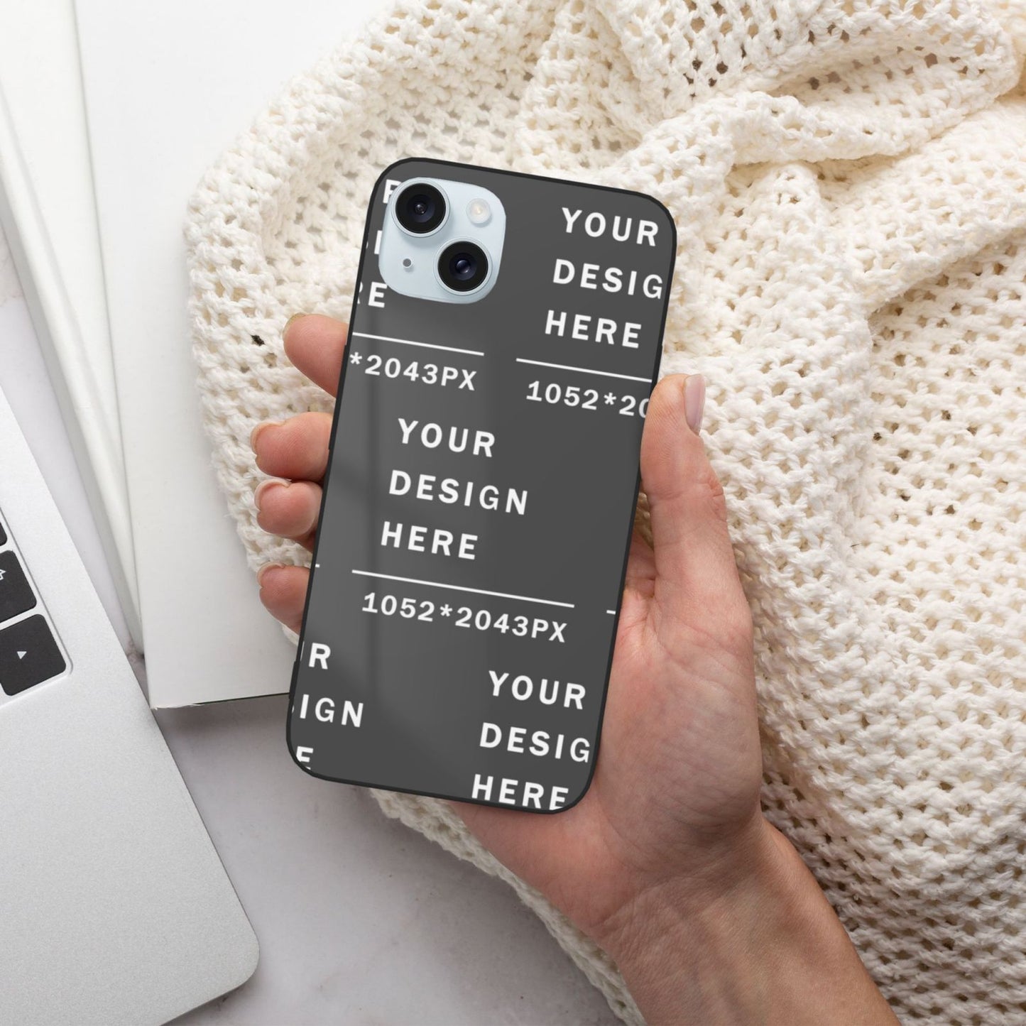 Customized  Iphone 15 Soft Glass Case(Two cameras)