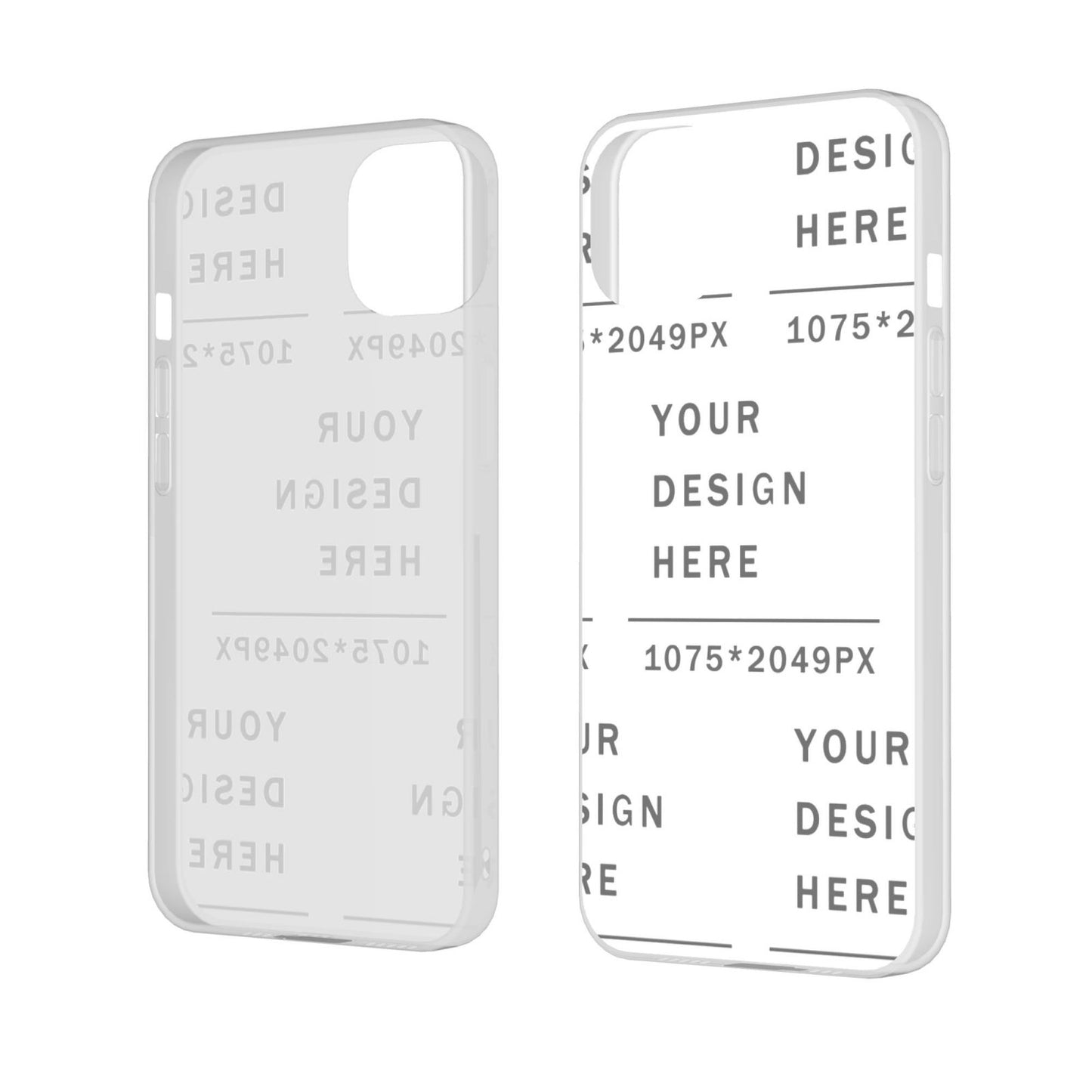 Customized  Iphone 14  Transparent Case (Two cameras)