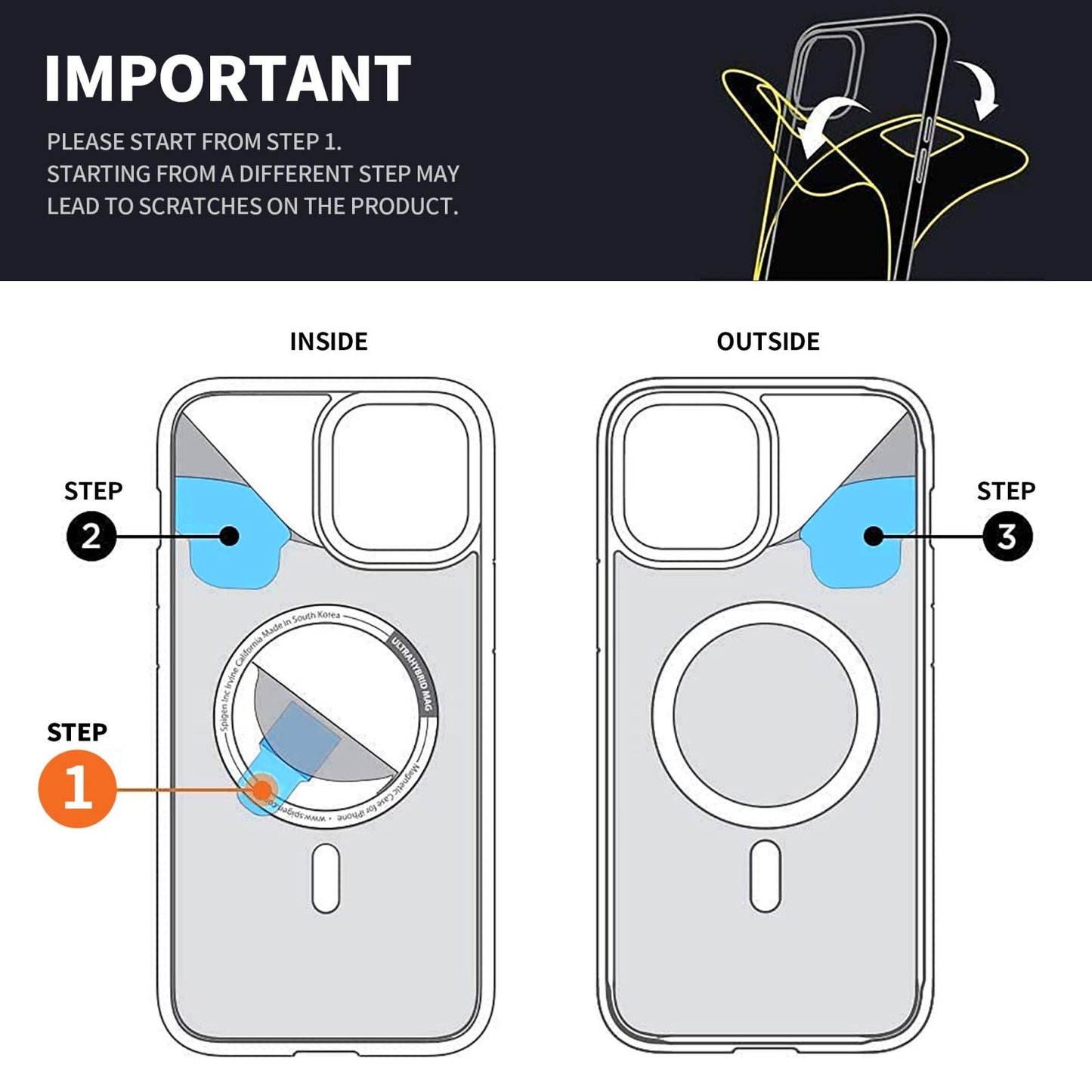 Customized  Iphone13  Transparent  magnetic Case (Three cameras)