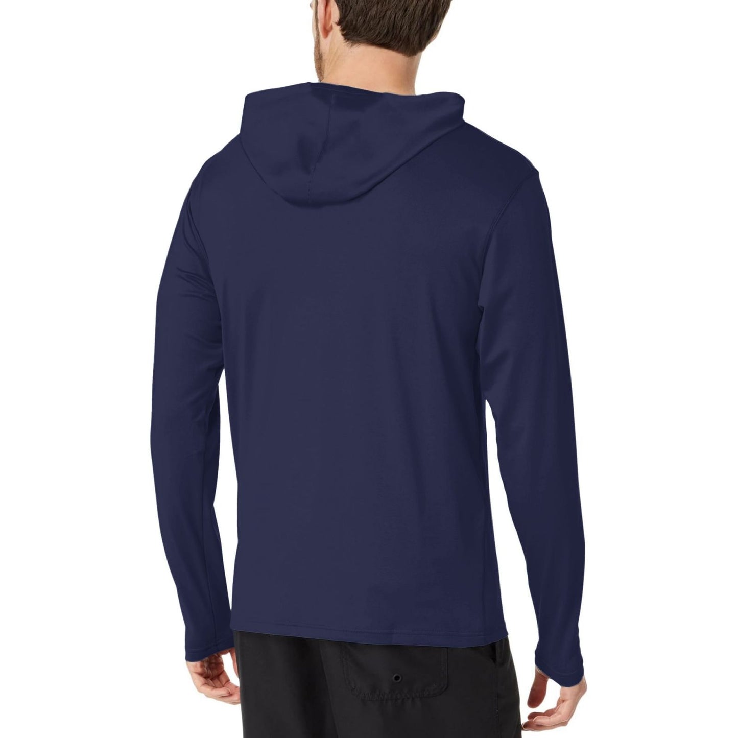 Custom Men's Hooded Long-sleeved T-shirt