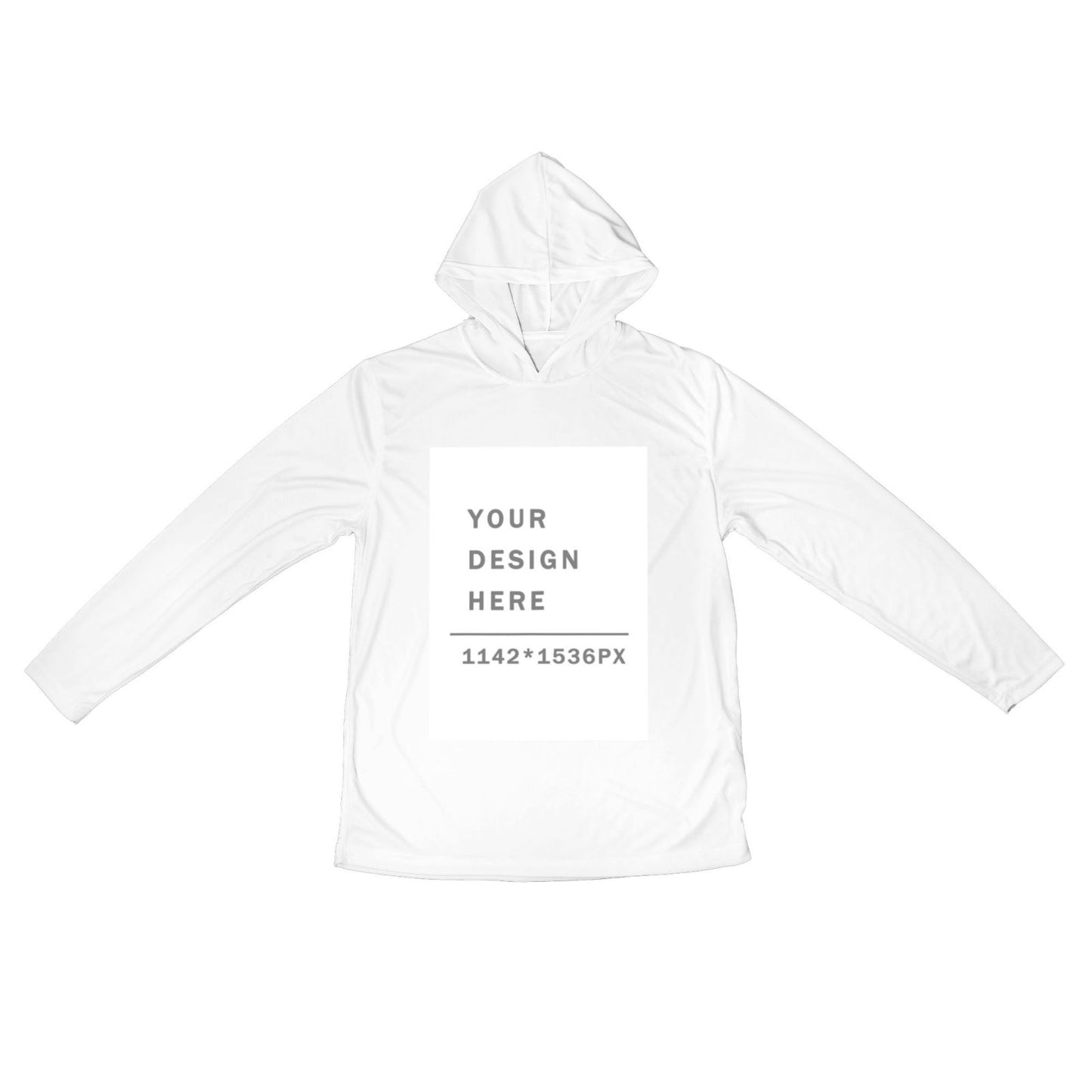 Custom Men's Hooded Long-sleeved T-shirt