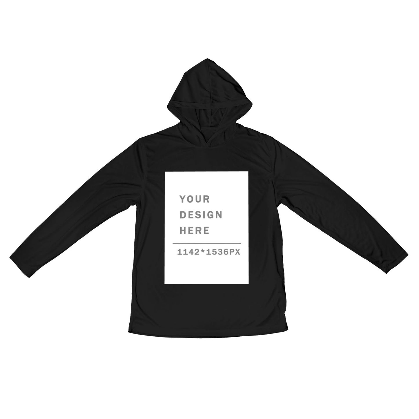 Custom Men's Hooded Long-sleeved T-shirt