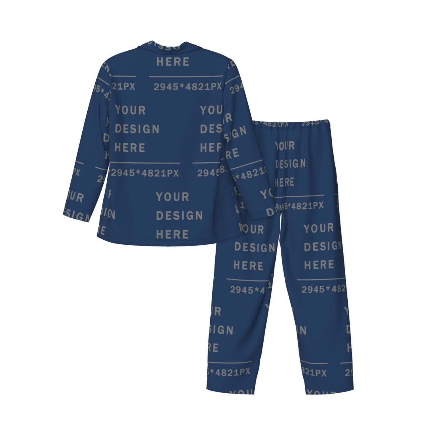 Custom  Men's Long-Sleeved Pajama Set (full printed)