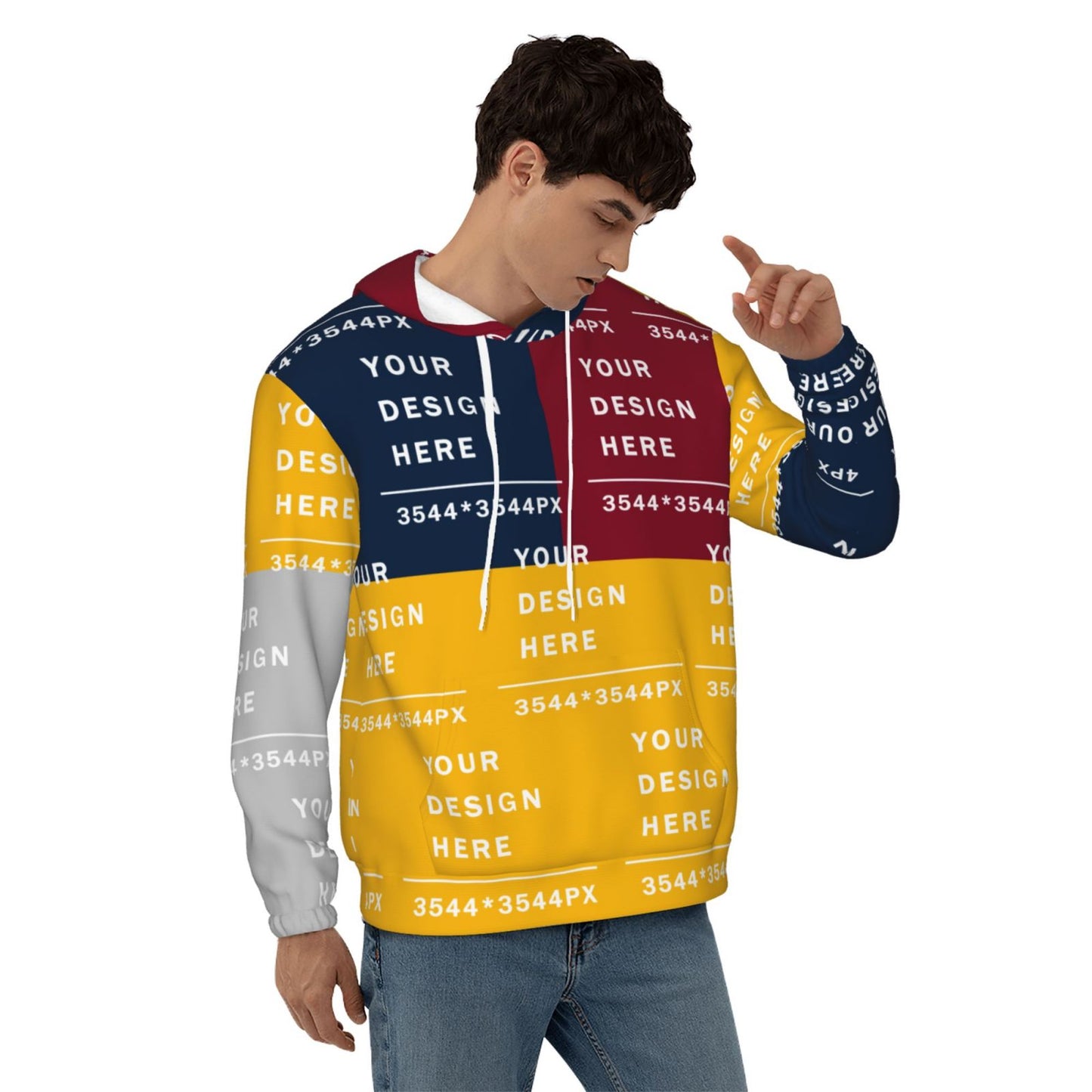 Custom  Men's Soft Fleece hoodie (Full printed)