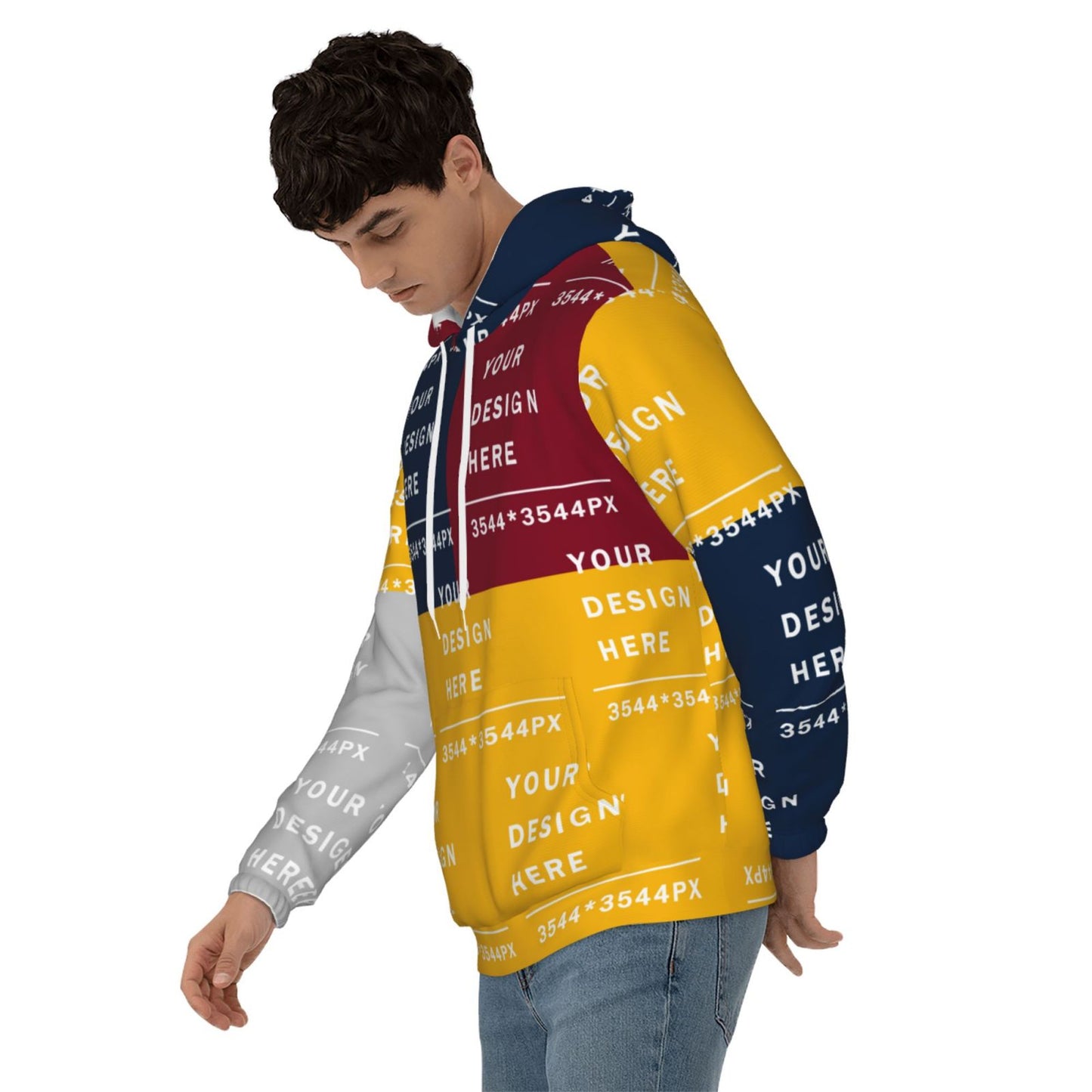 Custom  Men's Soft Fleece hoodie (Full printed)