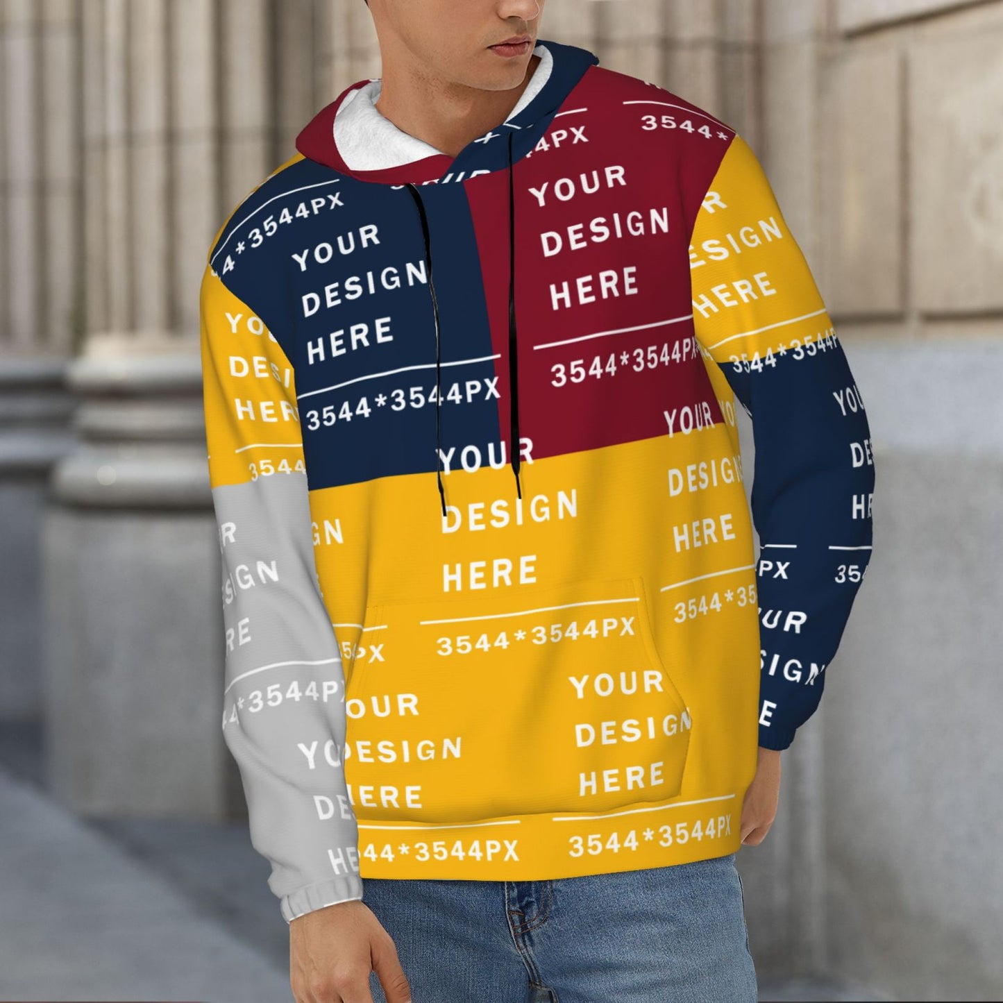 Custom  Men's Soft Fleece hoodie (Full printed)