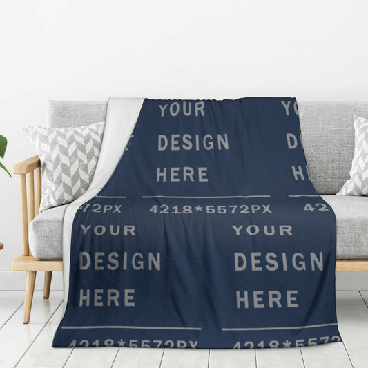 Custom 320g  Thick Flannel Blanket(vertical styles)-POD