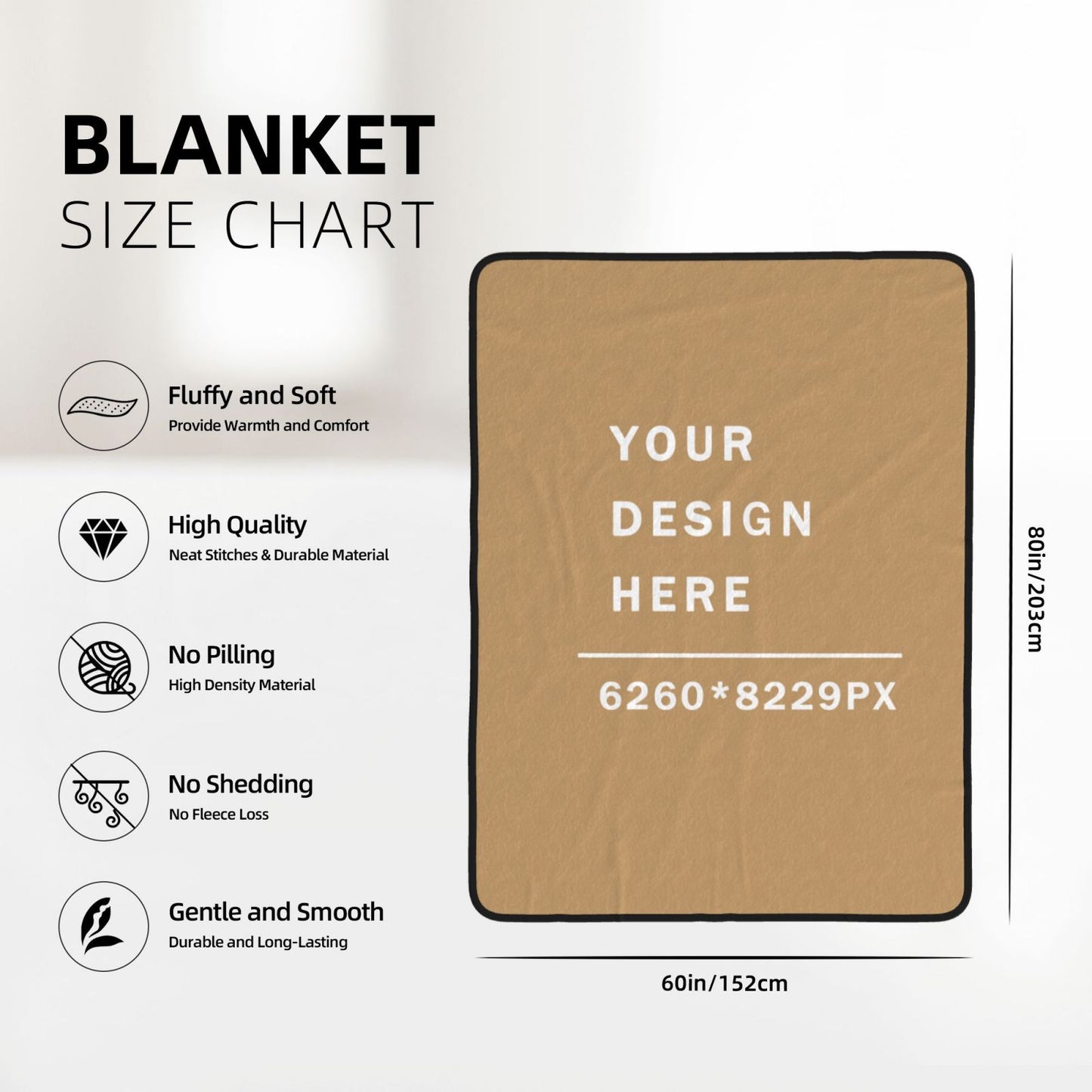 Custom Double Sided Blanket 60x80in (vertical styles)-POD