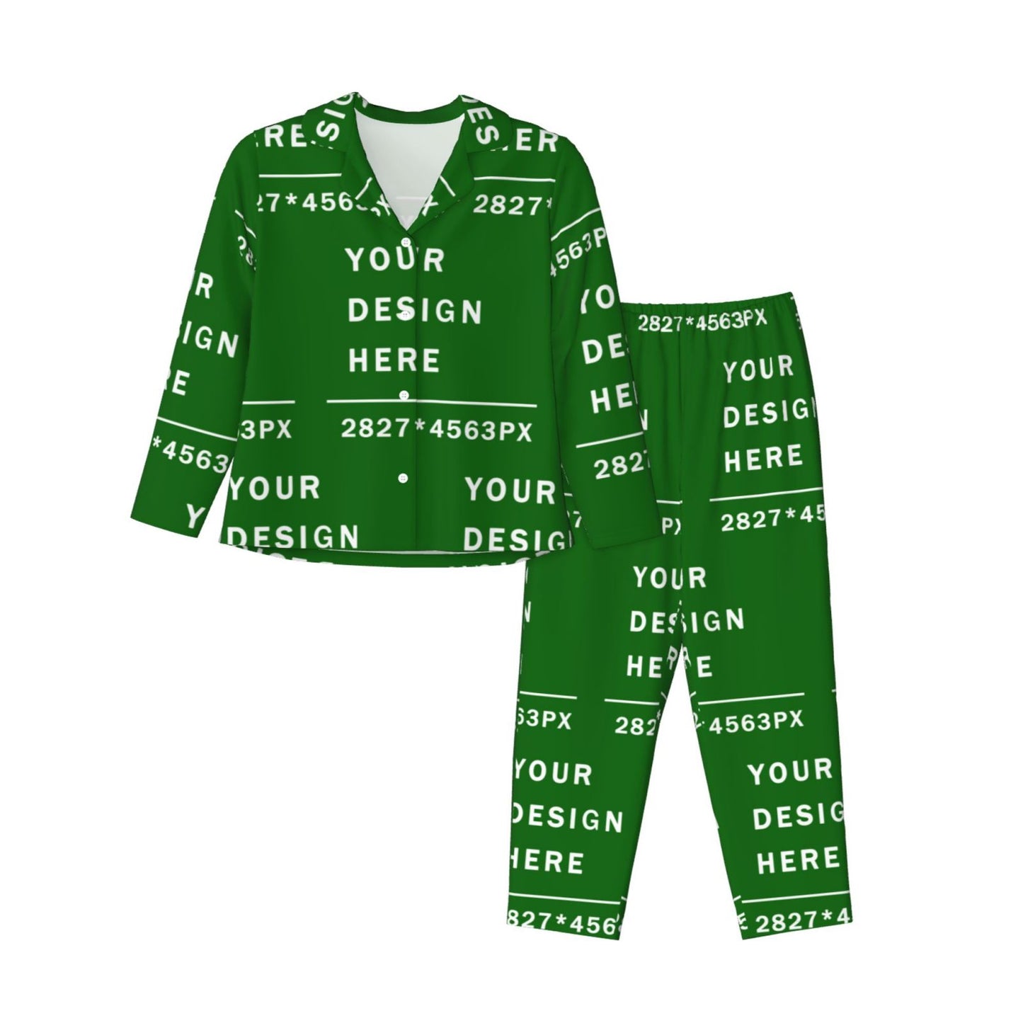 Custom  Women's Long-Sleeved Pajama Set