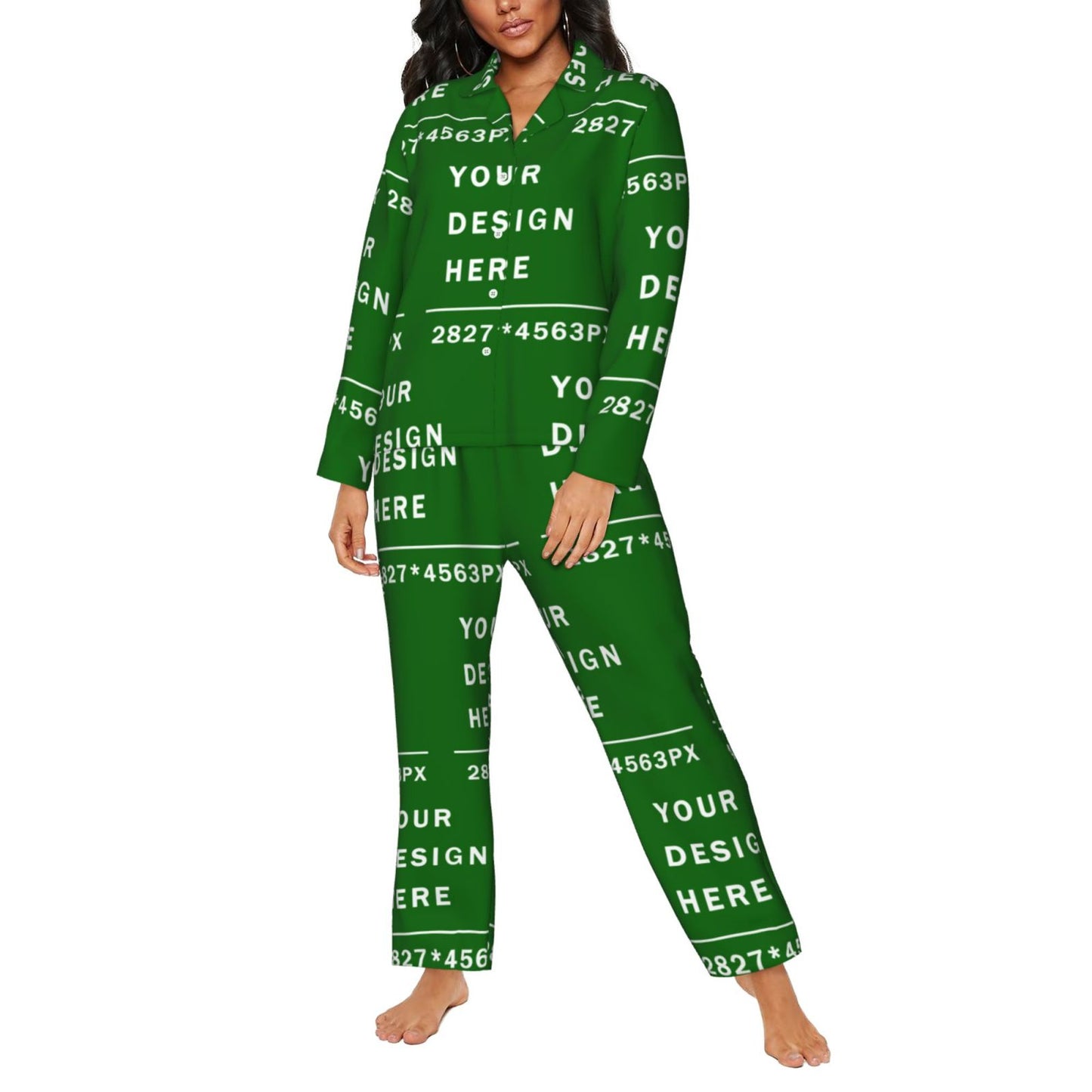 Custom  Women's Long-Sleeved Pajama Set