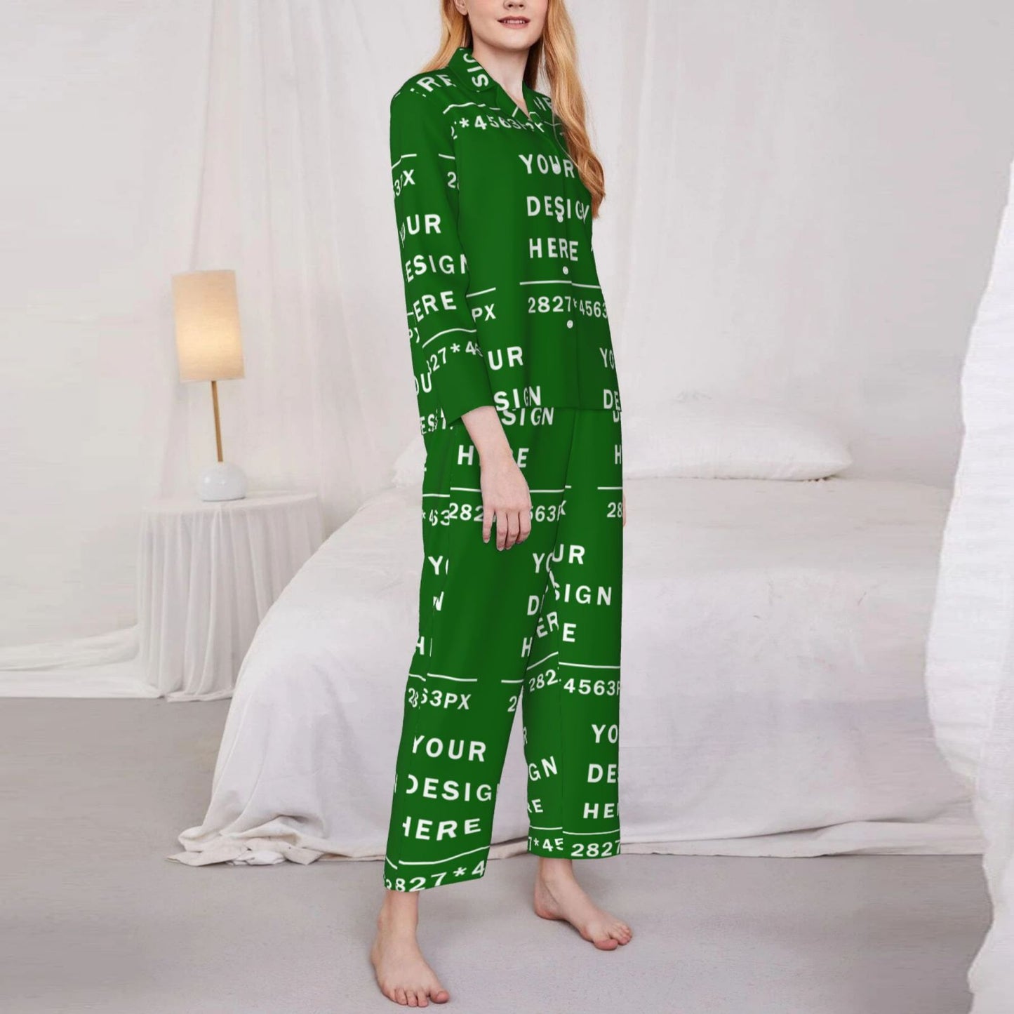 Custom  Women's Long-Sleeved Pajama Set