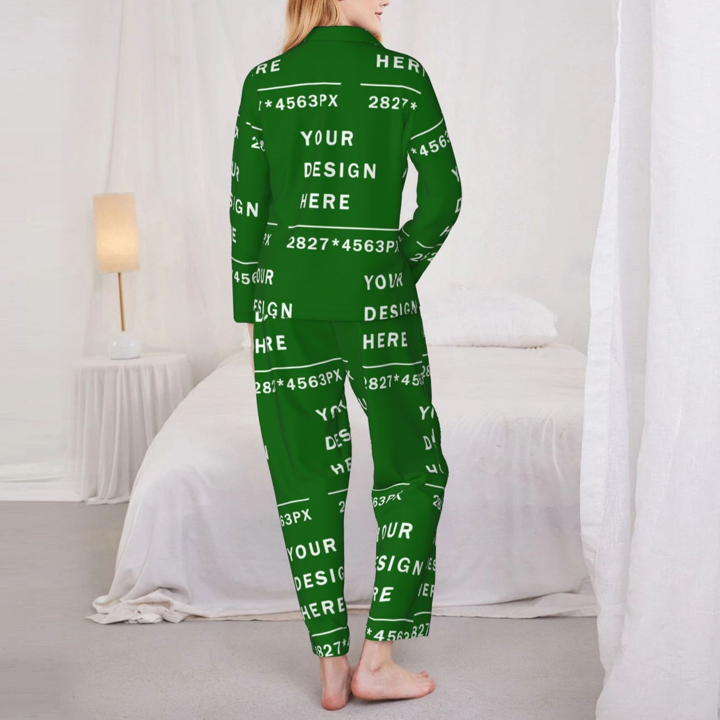 Custom  Women's Long-Sleeved Pajama Set